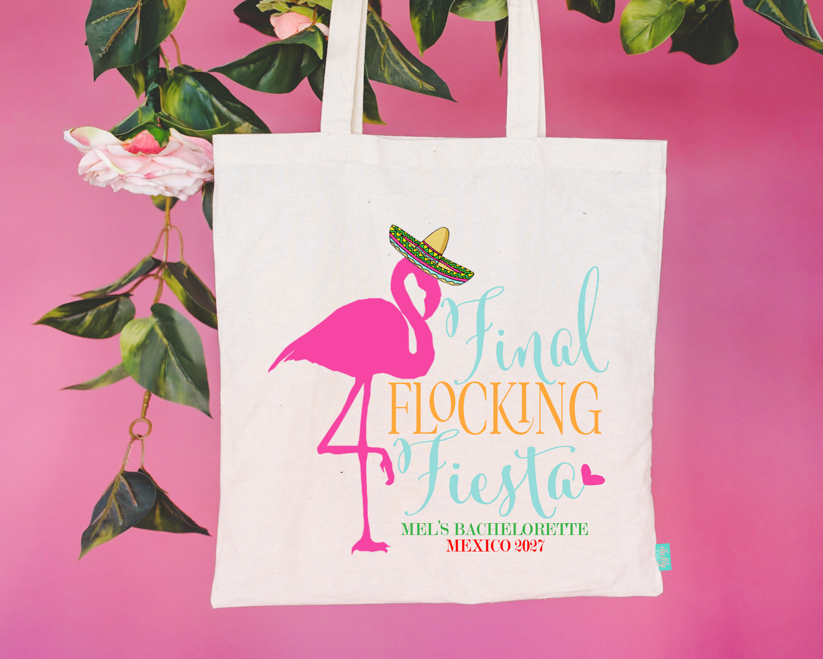 Destination Bachelorette Party Tote Bags | Mexico Bachelorette | Final Flocking Fiesta