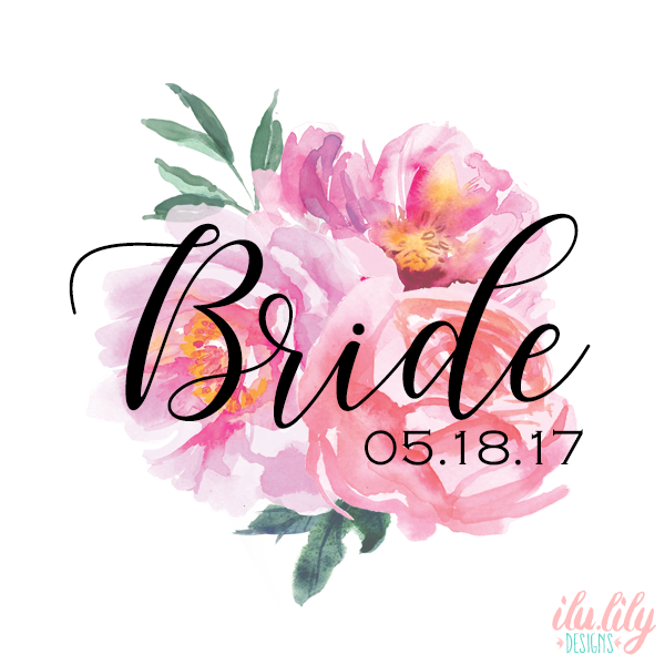 Personalized Canvas Tote Bag for Brides by Ilu.Lily