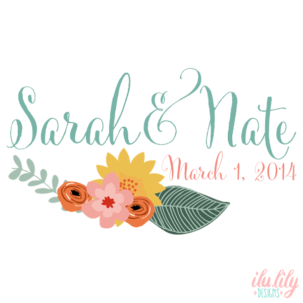 Wedding Welcome Personalized Tote Bag | Floral Couple