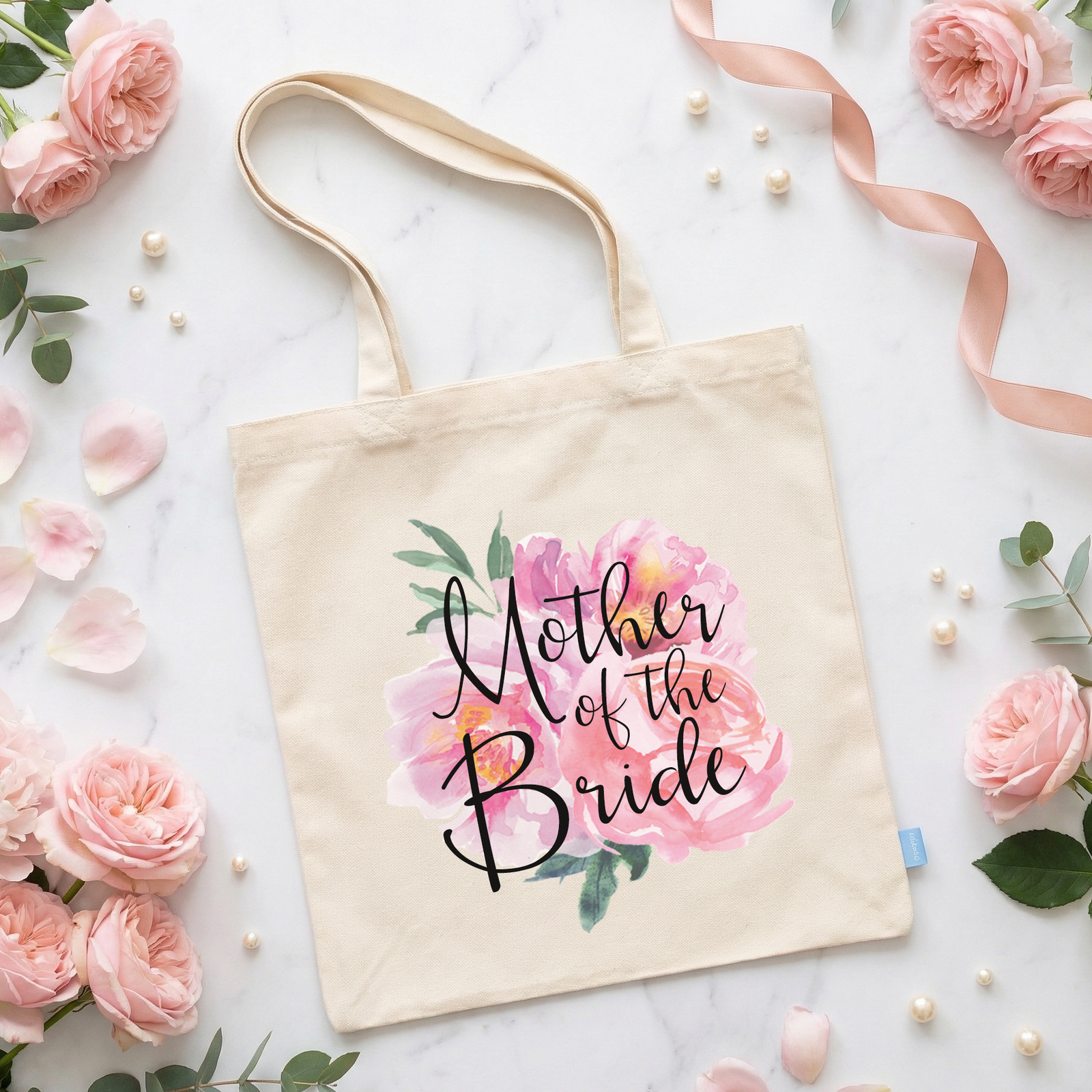 Wedding Party Tote Bag | Gift for Mother of the Bride | Floral Watercolor