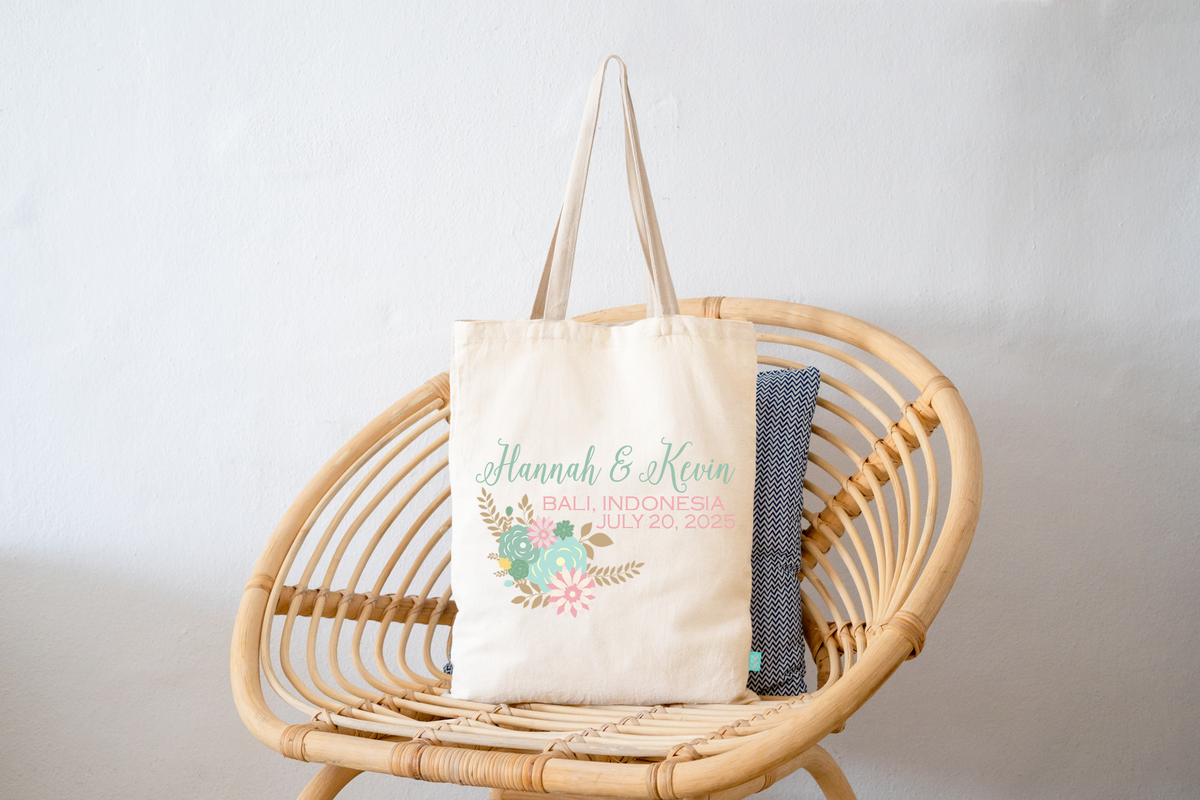 Destination Wedding Welcome Tote Bag | Fancy Floral Destination