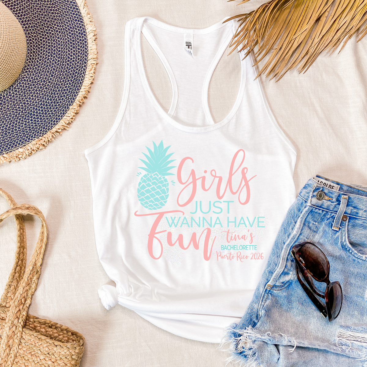 Bachelorette Party Tank Racerback Tank Top – Personalized Bridal Party Shirts