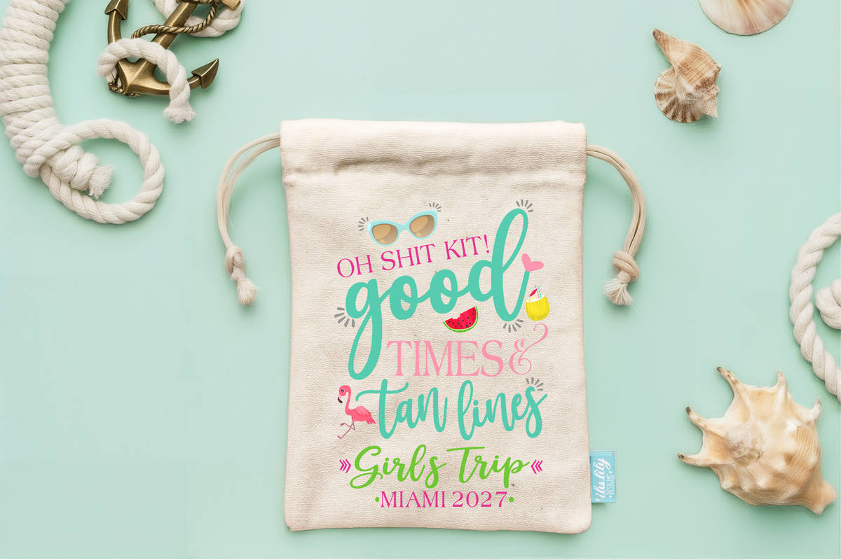 Beach Personalized Party Favor Bag for Bachelorette Parties by Ilu.Lily