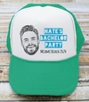 Custom Green Bachelor Party Trucker Hat | Custom Bachelor Party Hats with Photo