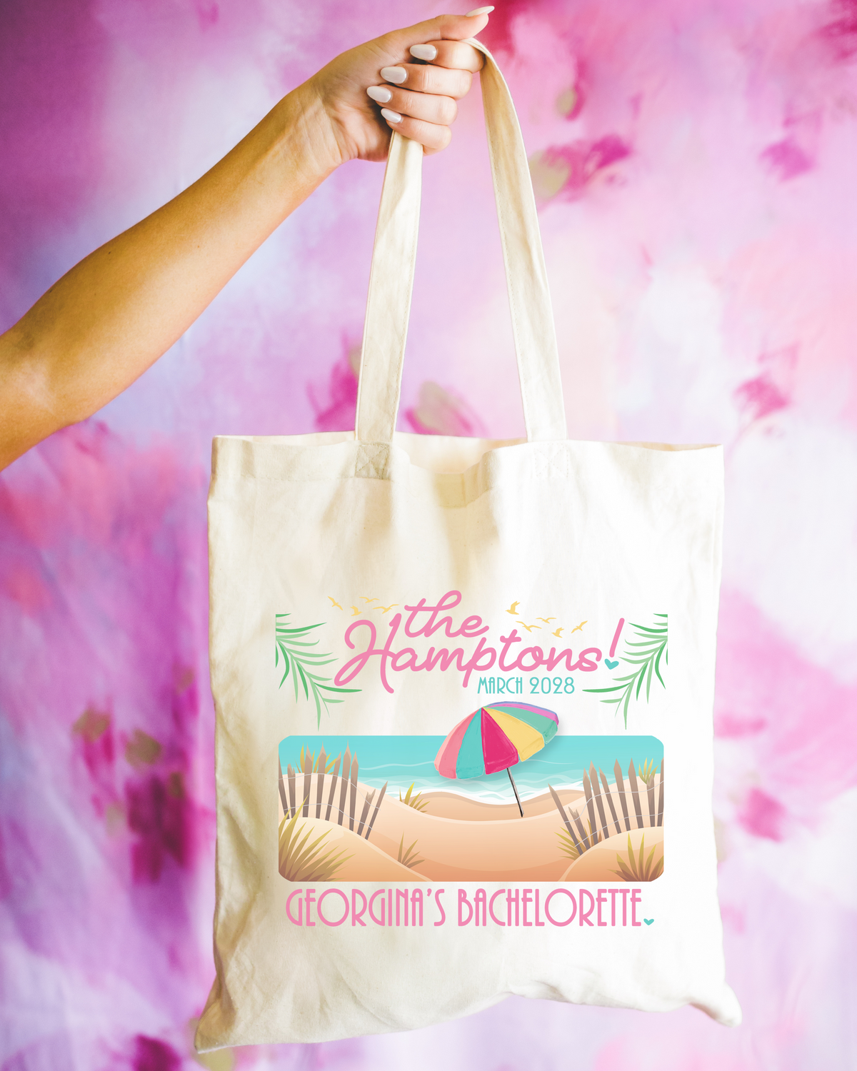 Personalized Canvas Tote Bag for Bachelorette Parties by Ilu.Lily