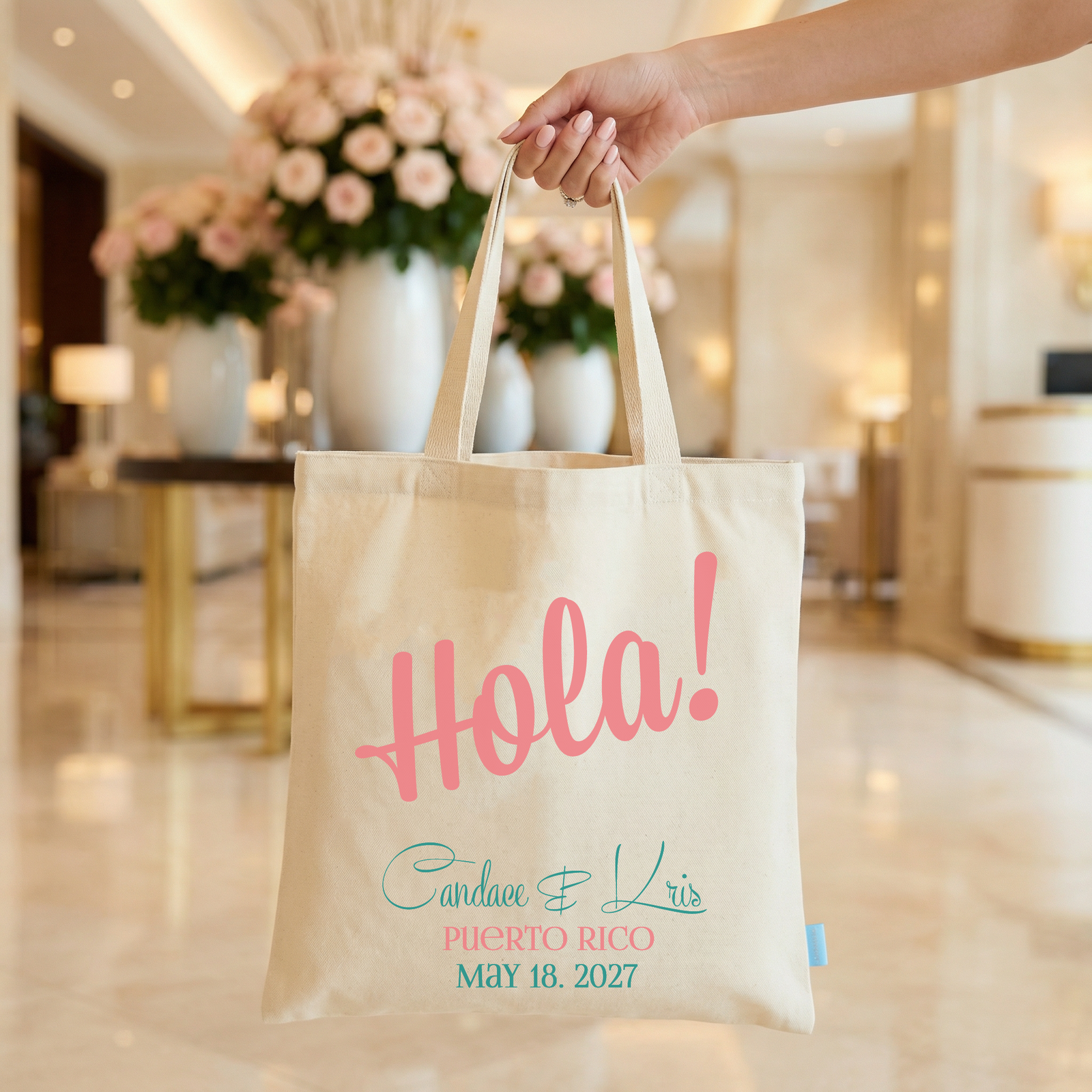 Hola Destination Wedding Tote Bag