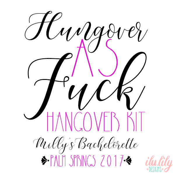 Personalized Party Favor Bag for Bachelorette Parties by Ilu.Lily