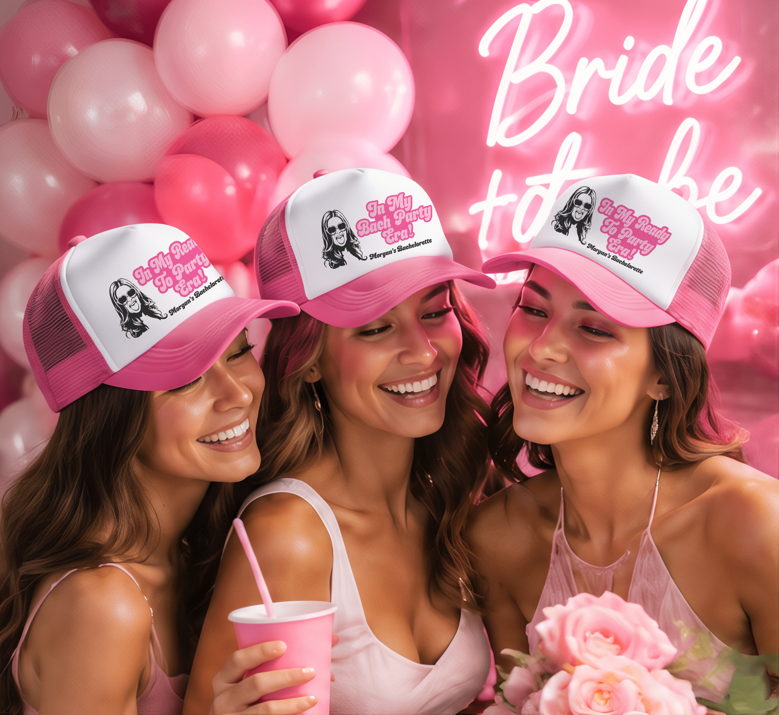 Custom Trucker Hat for Bachelorette Parties by Ilu.Lily