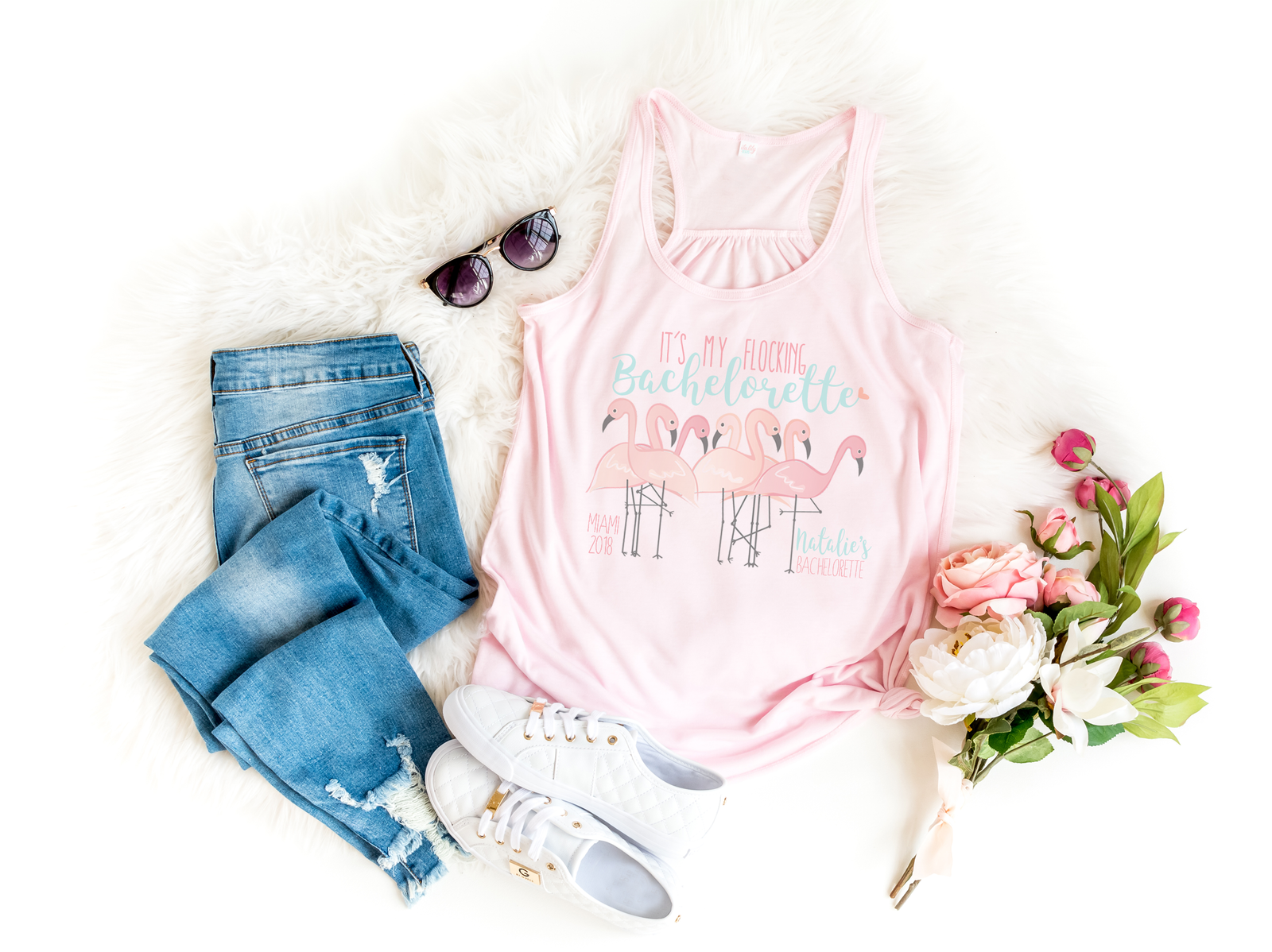 Bachelorette Party Racerback Tank Top | Flaming Bachelorette | It's My Flocking Bachelorette