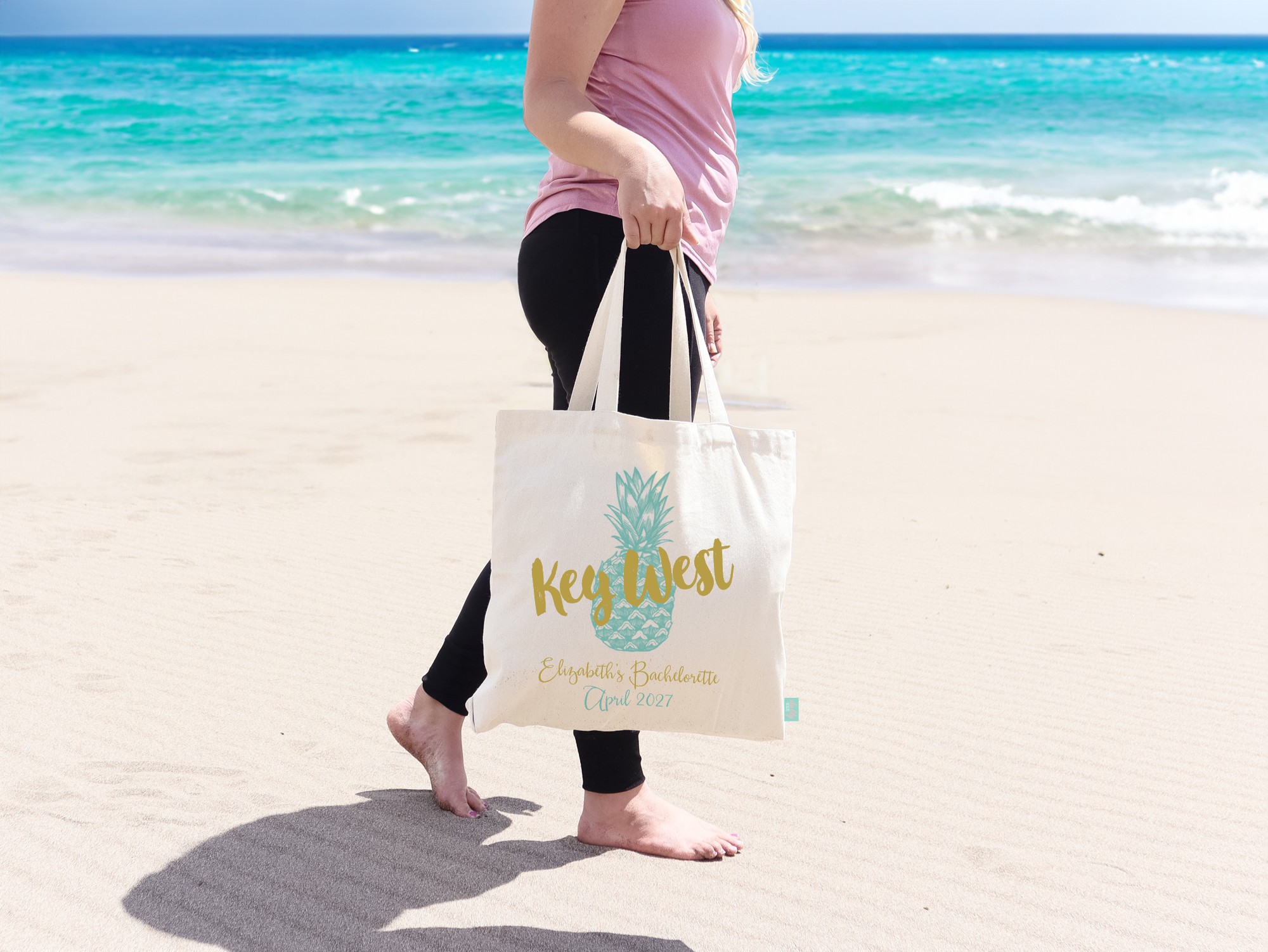 Destination Wedding Tote Bag | Key West, Florida Wedding | Key West Pineapple