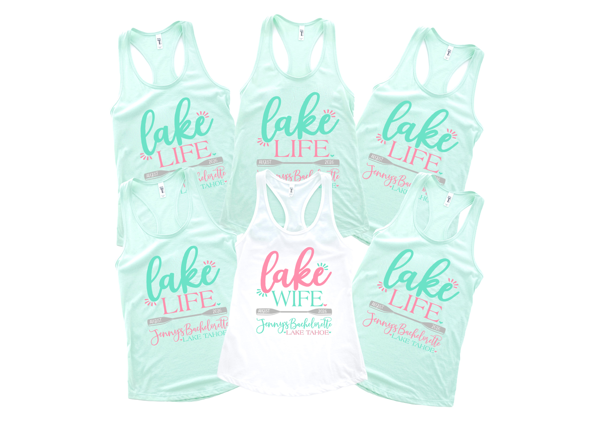 Bachelorette Party Racerback Tank Top | Lake Life