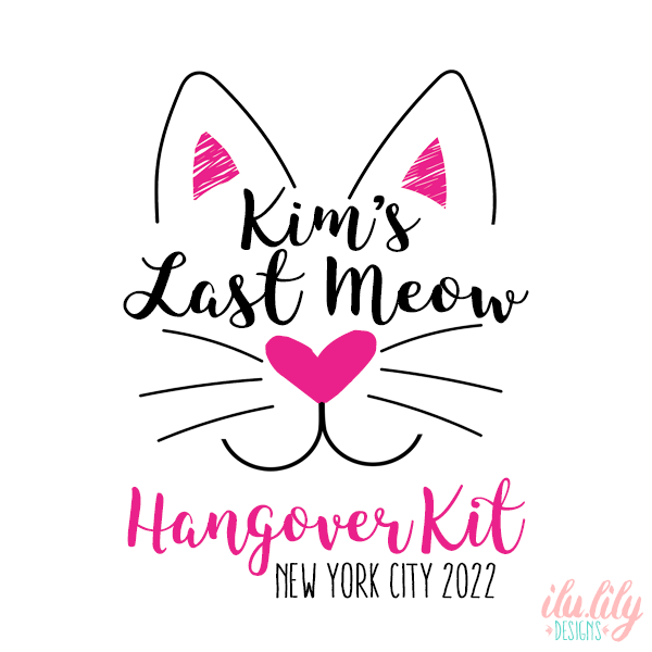 Bachelorette Party Favor Bags | Hangover Kit Favor | Last Meow