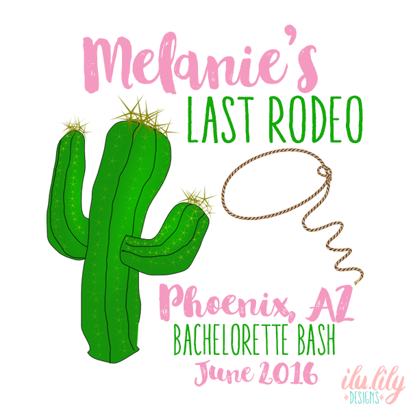 Last Rodeo Personalized Canvas Tote Bag for Bachelorette Parties by Ilu.Lily