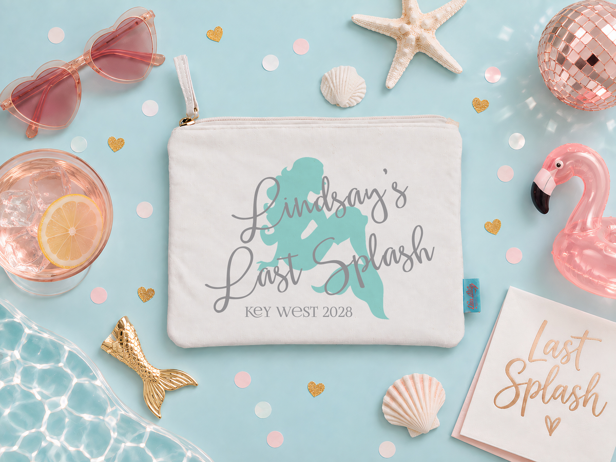 Bachelorette Party Last Splash Makeup Bag | Beach Bachelorette