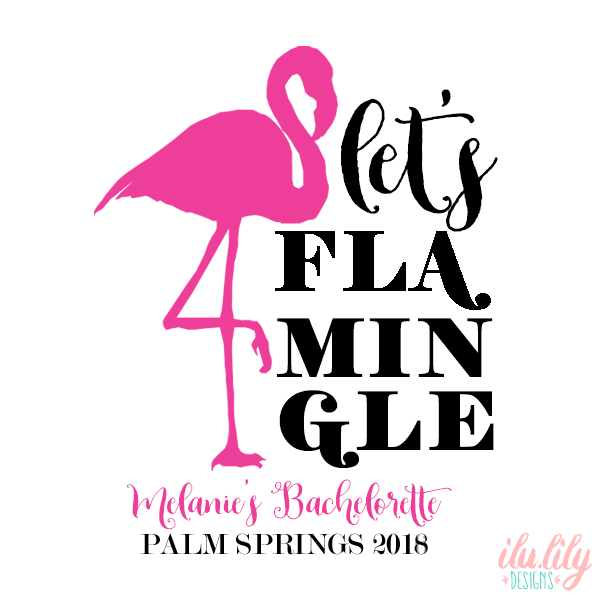 Bachelorette Party Tank - Flamingo Racerback Cotton Polyester Tank Top