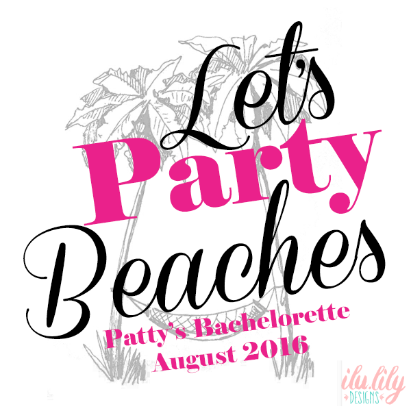 Beach Personalized Canvas Tote Bag for Bachelorette Parties by Ilu.Lily