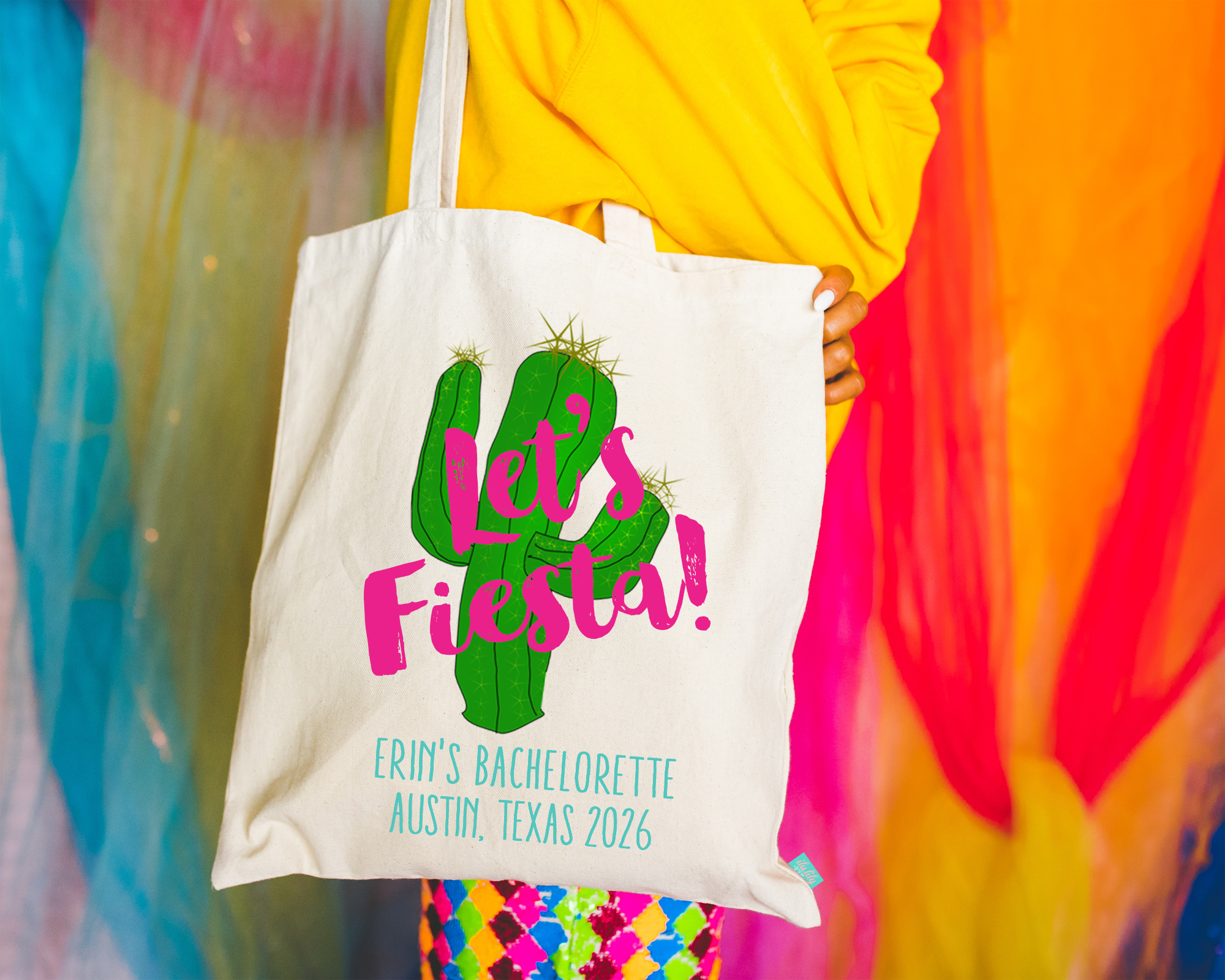 Bachelorette Party Tote Bags | Cactus Theme Bachelorette | Let's Fiesta
