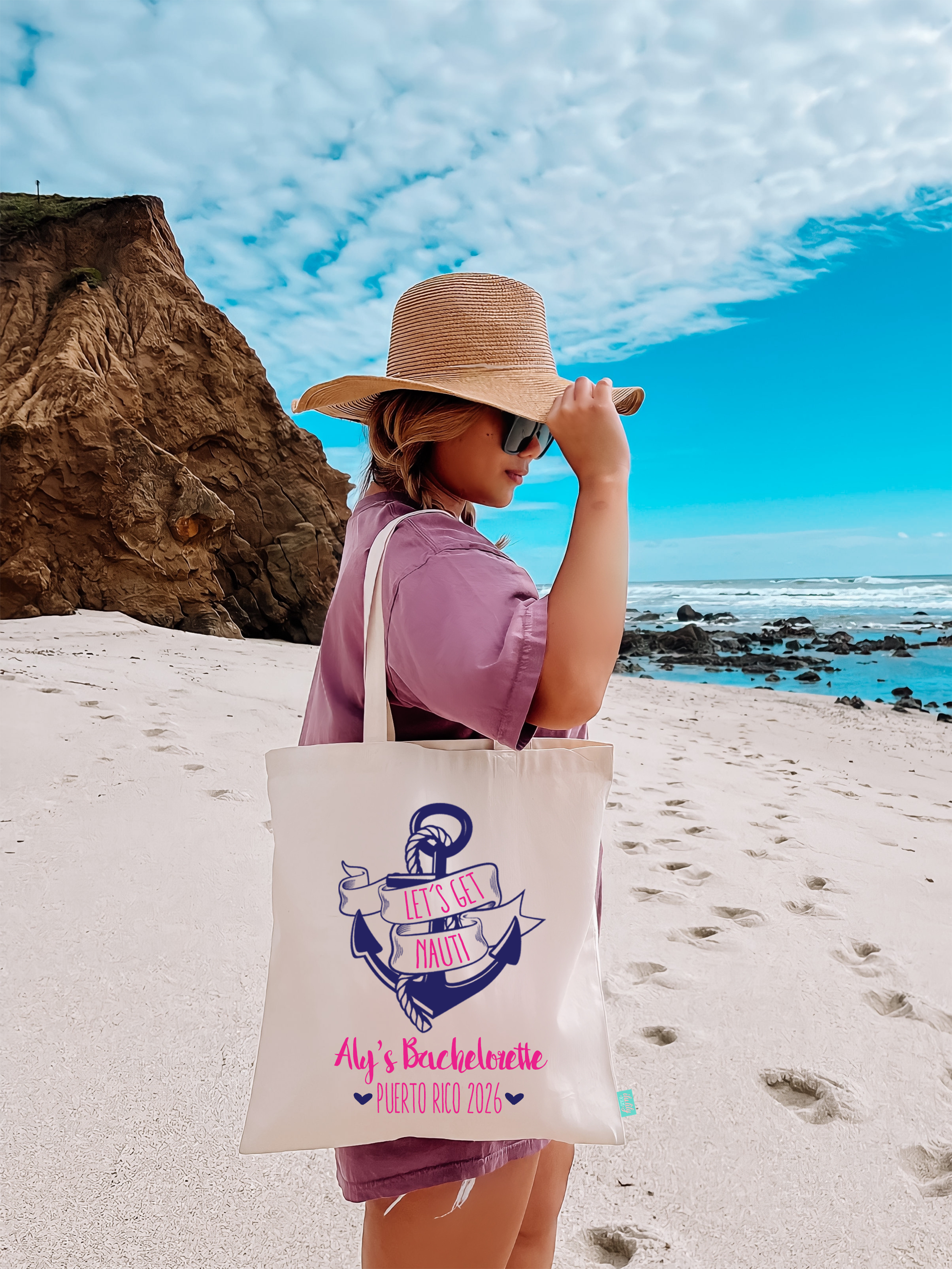 Bachelorette Party Matching Tote Bags Nautical Bachelorette