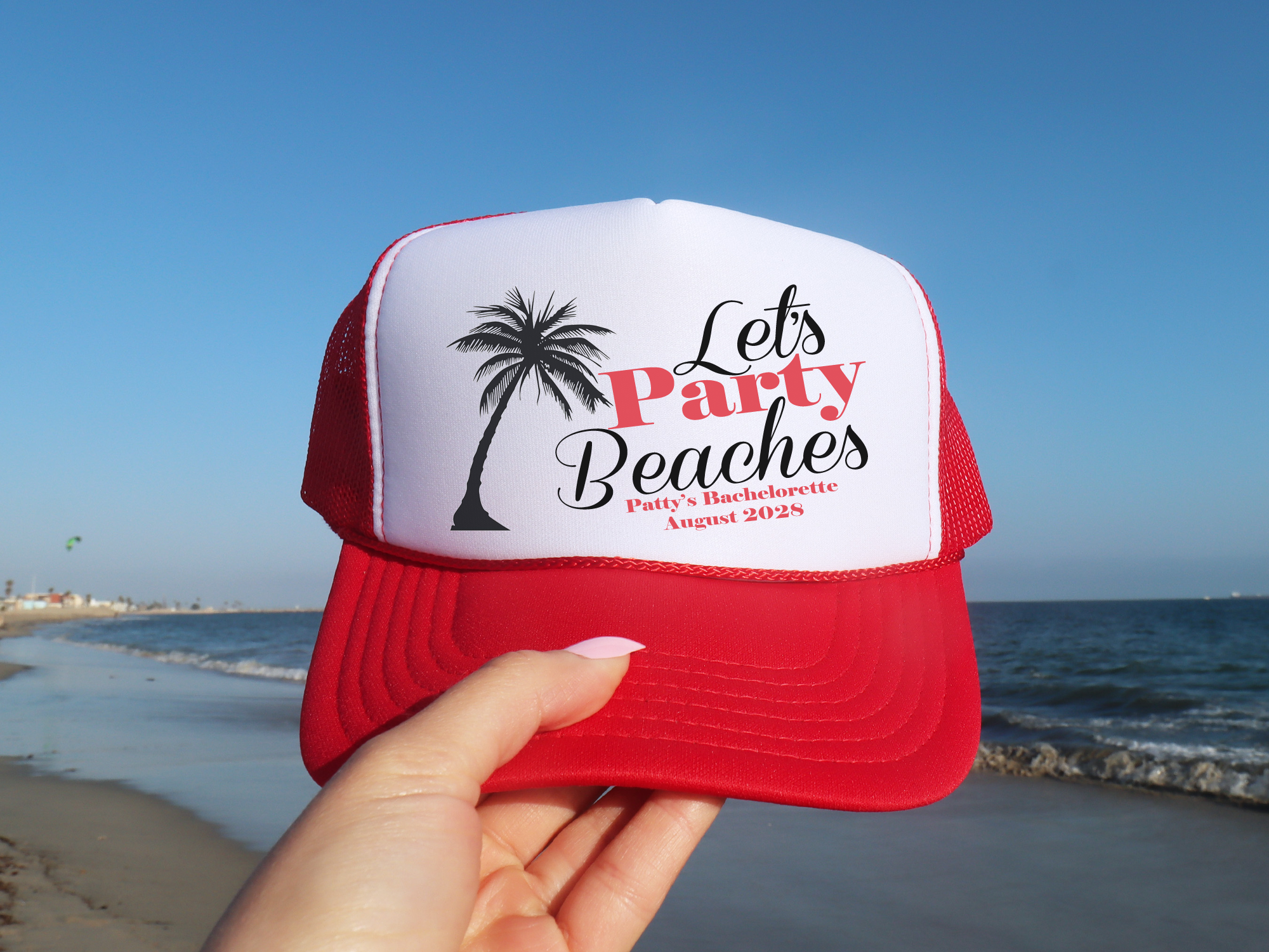 Bachelorette Party Trucker Hats | Beach Bachelorette Hat | Let's Party Beaches