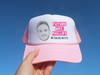 Pink Bachelorette Party Trucker Hat | Custom Bachelorette Party Hat with Photo