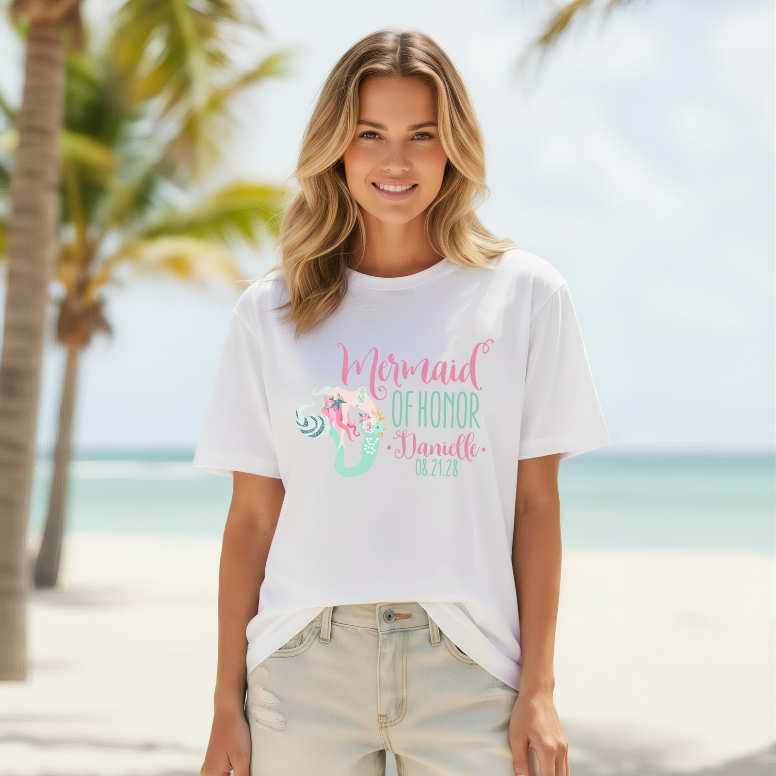 Bridal Party  T-Shirt | Personalized Bridal Party Shirts | Mermaid of Honor