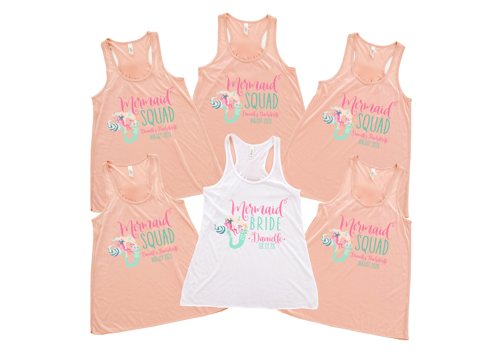 Bachelorette Party Racerback Tank Top | Mermaid Bachelorette | Mermaid Squad