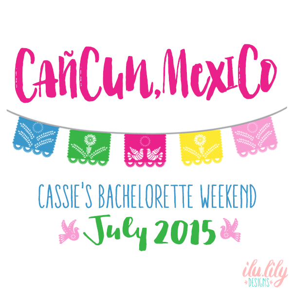 Mexico Personalized Canvas Tote Bag for Bachelorette Parties by Ilu.Lily