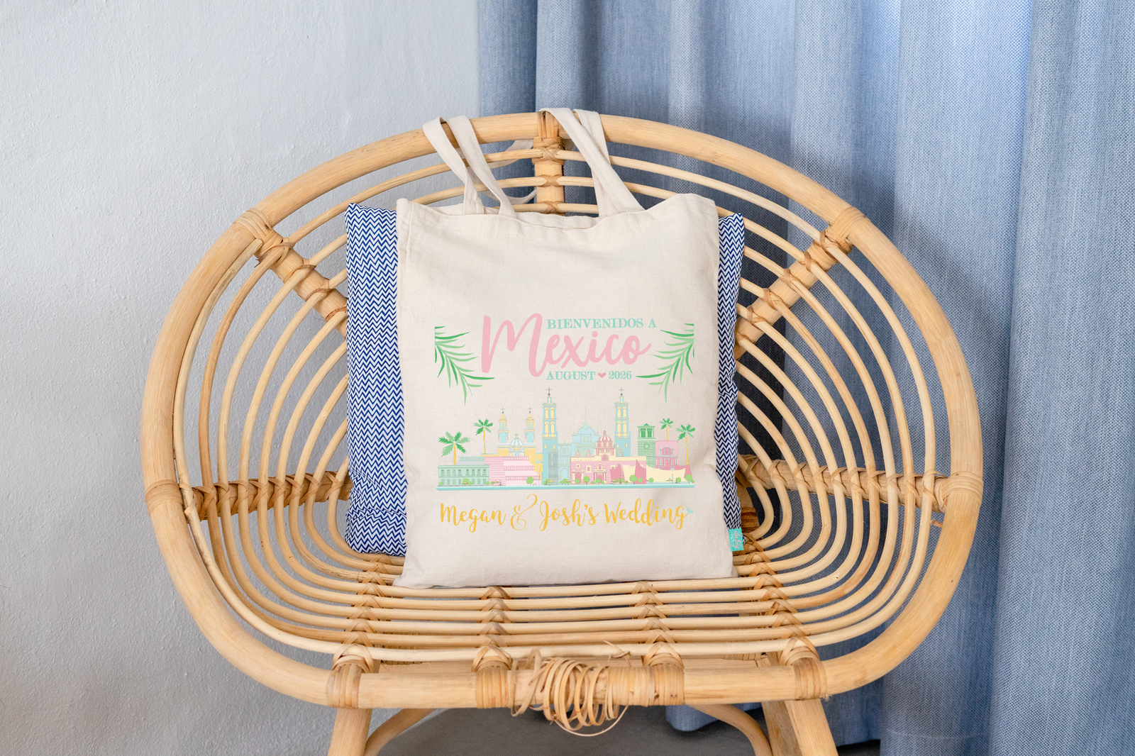 Destination Wedding Welcome Tote Bags | Mexico Wedding | Bienvenidos A Mexico