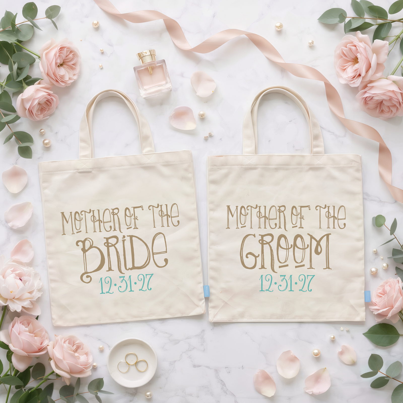 Personalized Mother of the Bride & Groom Tote Bag