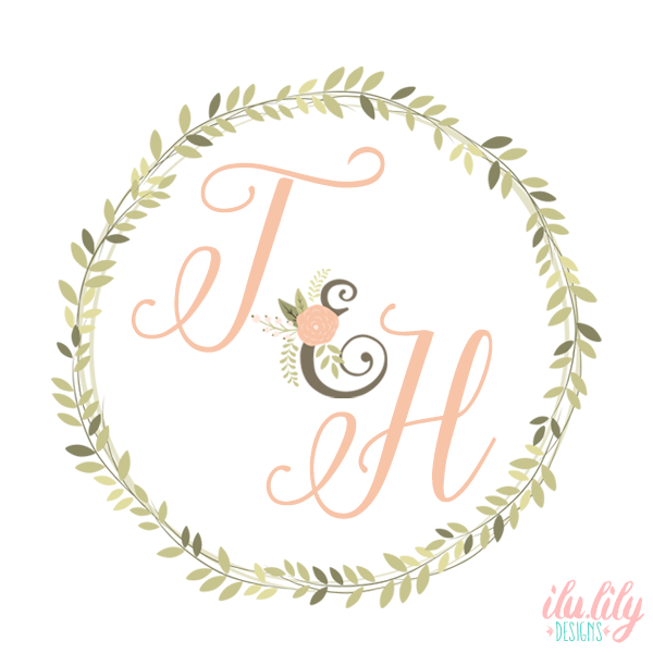 Personalized Canvas Tote Bag for Weddings by Ilu.Lily