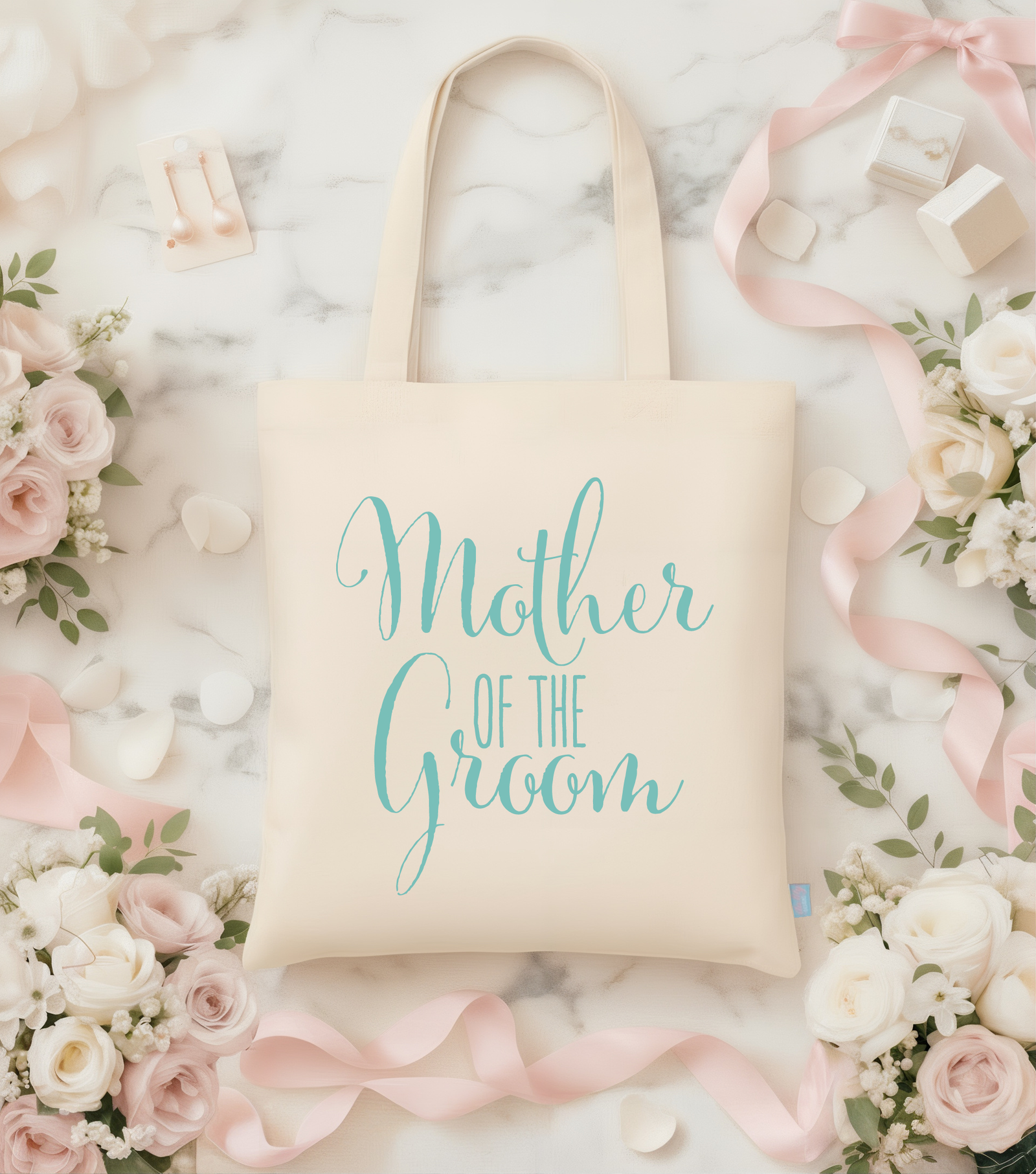 Wedding Tote Bag | Mother of the Groom Blue Script
