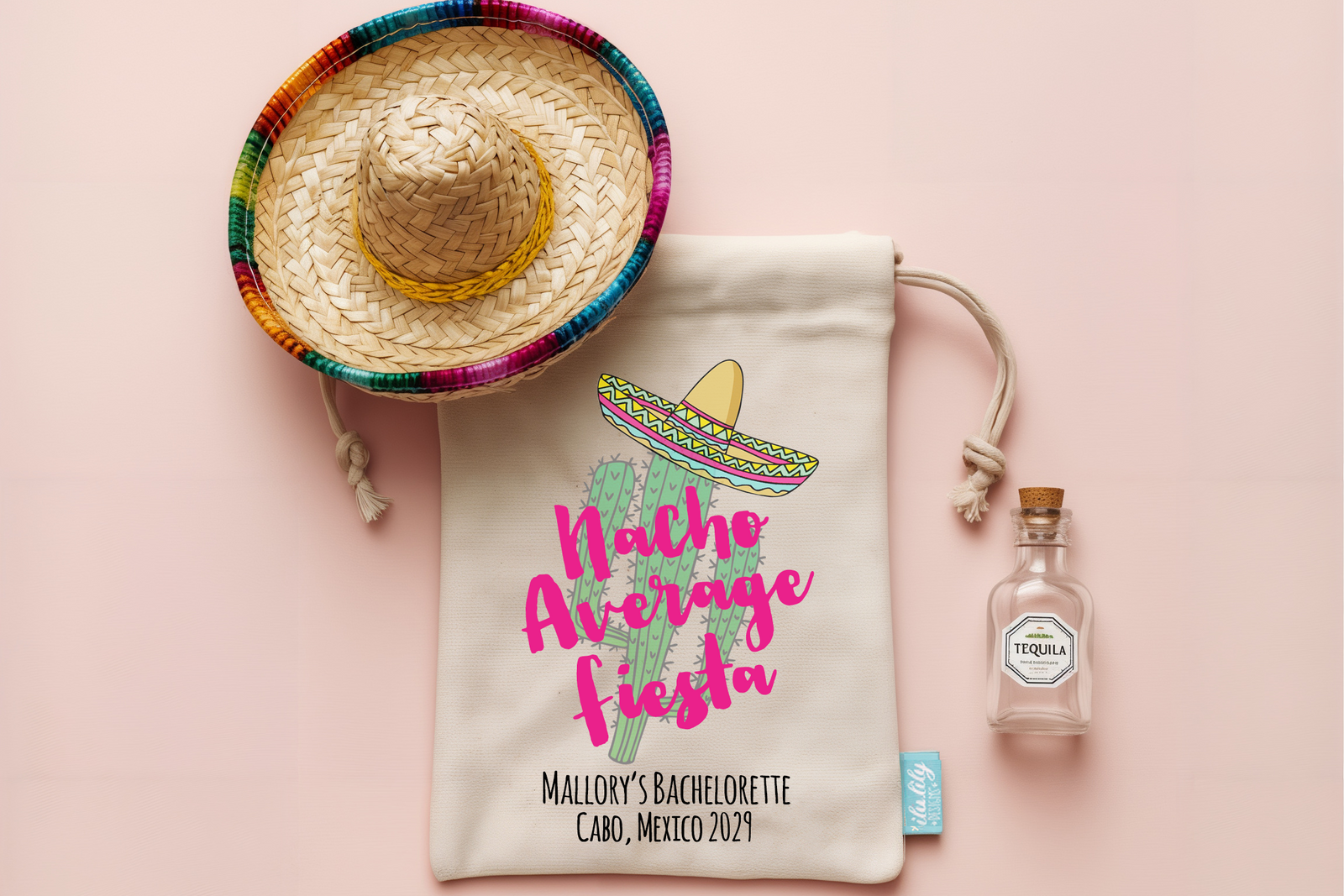 Bachelorette Party Mexico Favor Bag | Hangover Kit | Nacho Average Fiesta