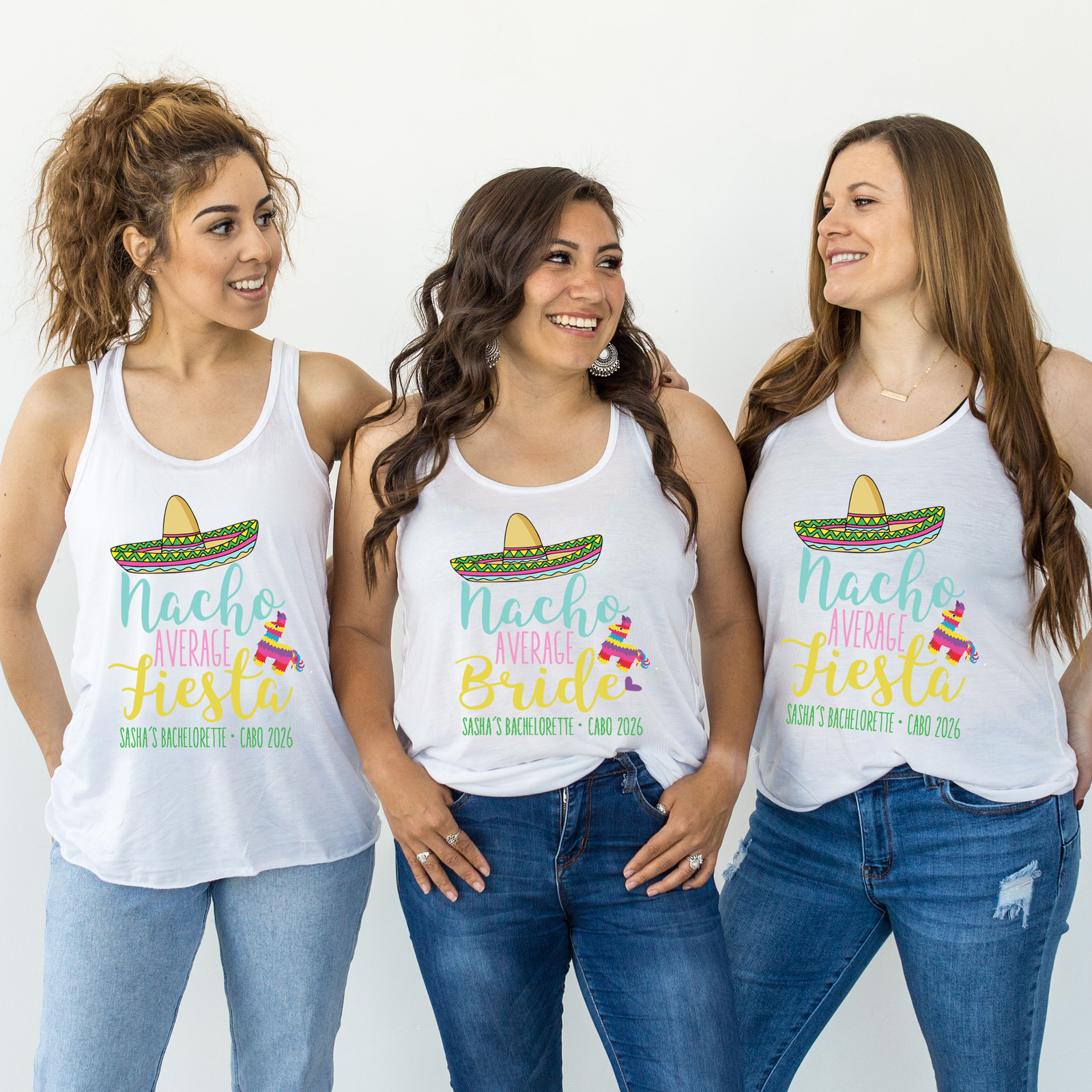 Bachelorette Party Racerback Tank Top | Mexico Bachelorette | Nacho Average Bride