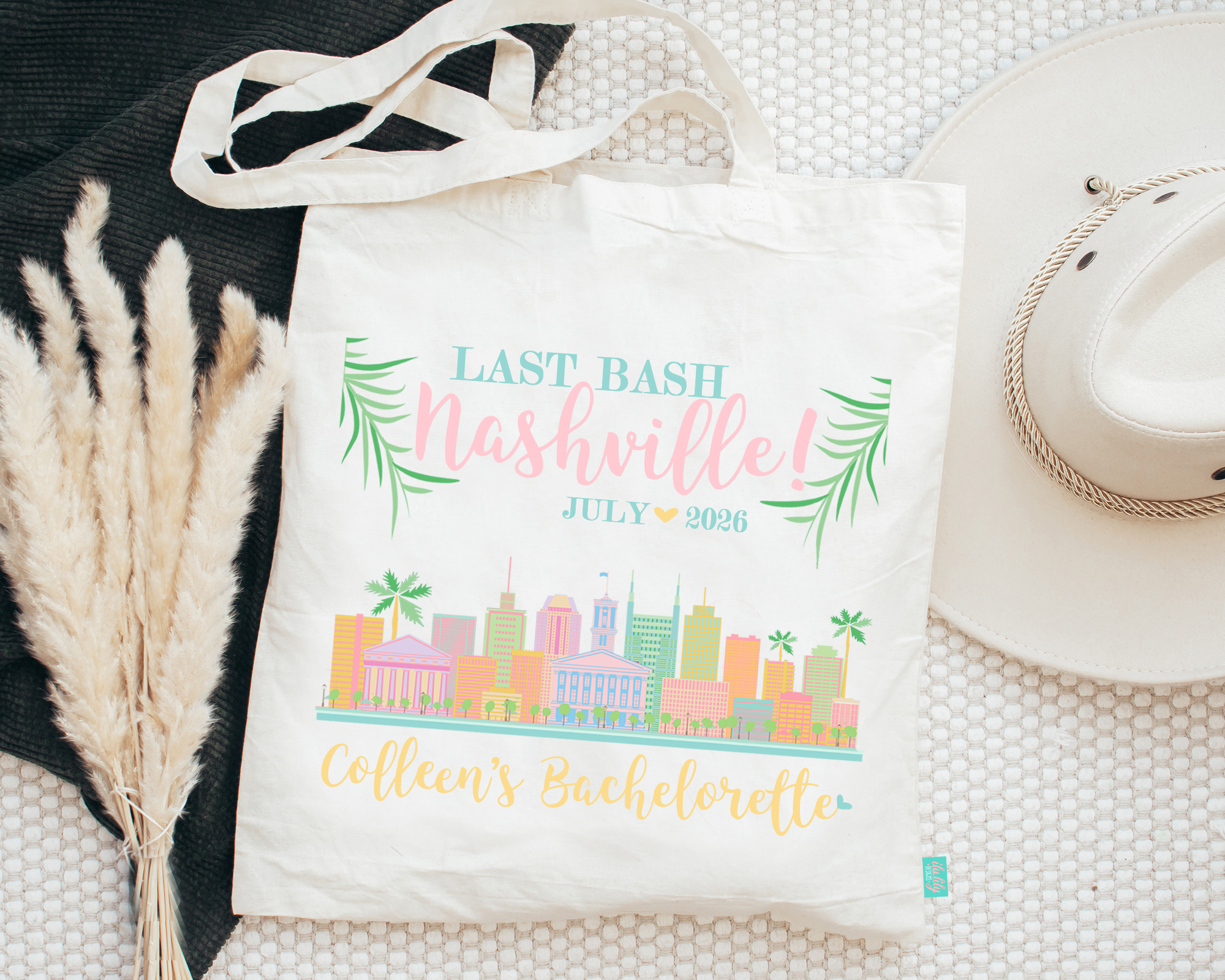 Bachelorette Party Tote Bags | Nashville Tote Bags | Nashville Skyline