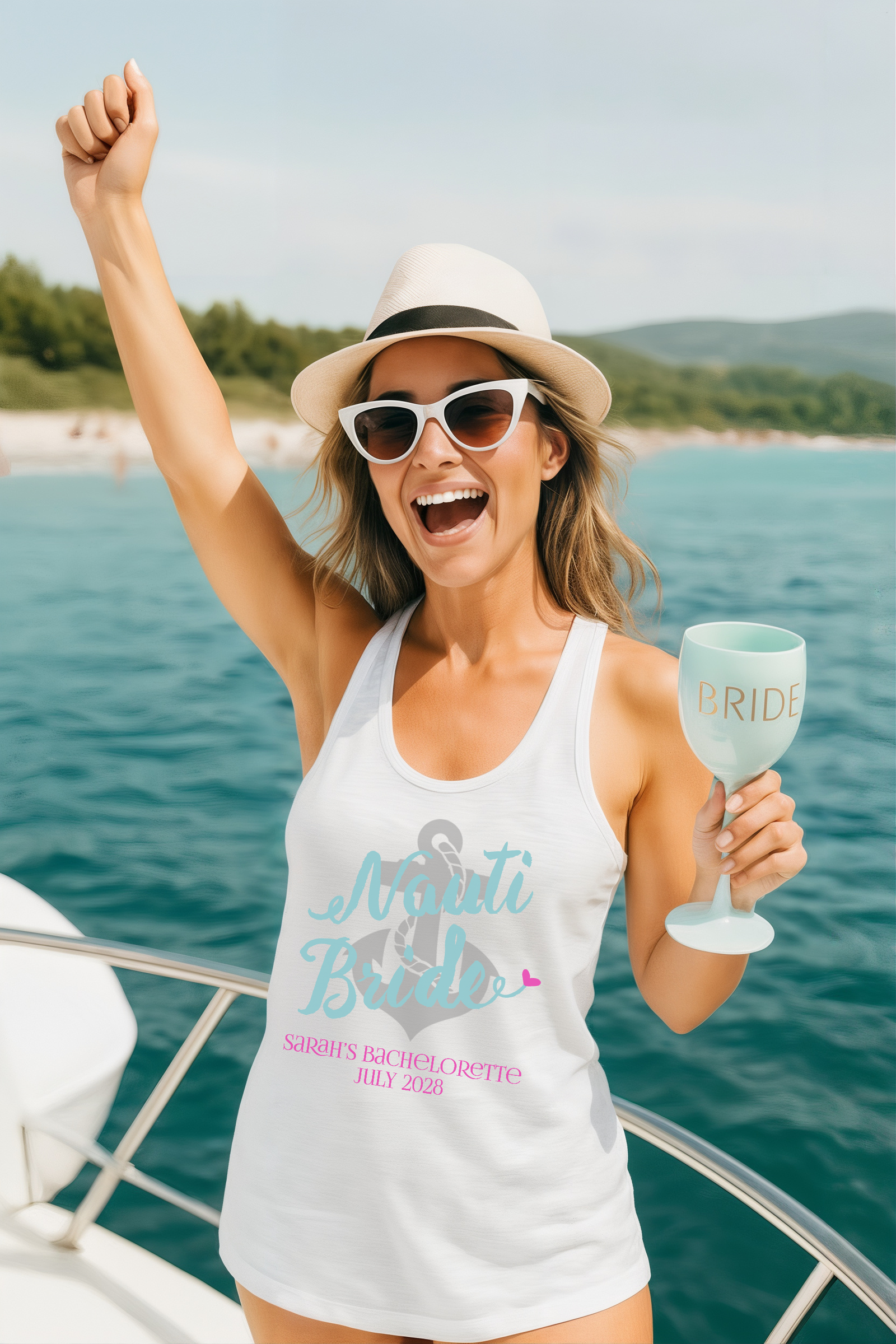 Bride Racerback Tank Top | Nautical Bachelorette | Nauti Bride
