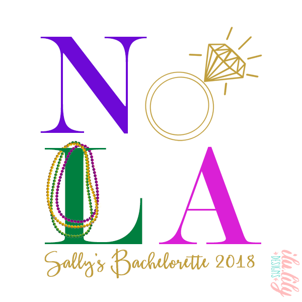 Bachelorette Party Tank - Racerback Cotton Blend Top | Mardi Gras NOLA Shirt