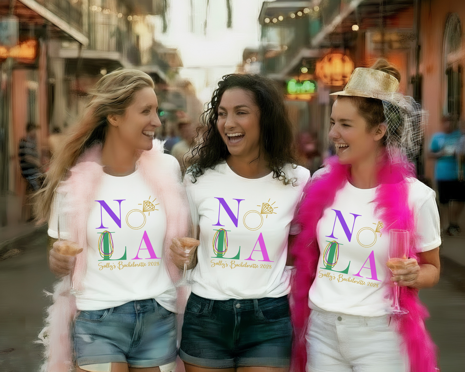 Bachelorette Party Tank - Racerback Cotton Blend Top | Mardi Gras NOLA Shirt