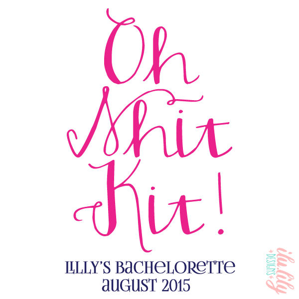 Bachelorette Party Favor Bag | Fancy Oh Shit Kit