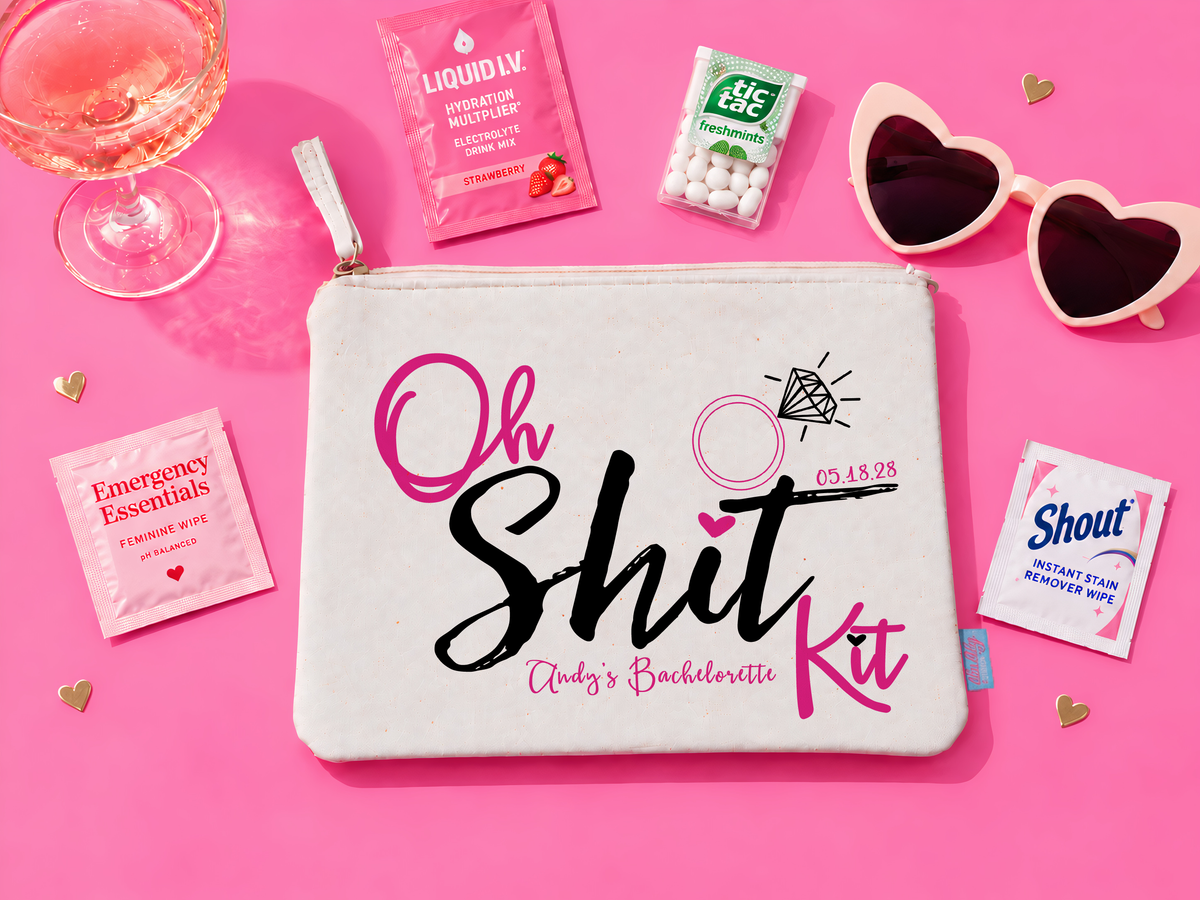 Bachelorette Party Cosmetic Bag | Bachelorette Favors | Oh Shit Kit