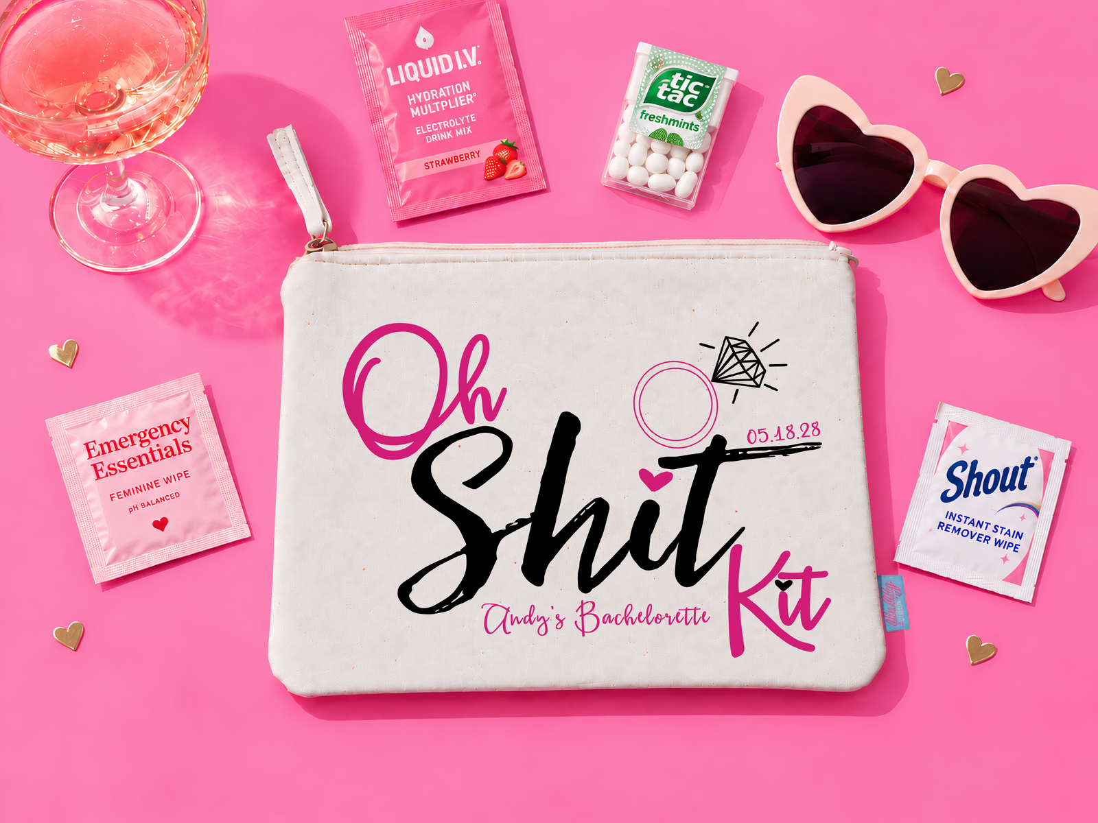 Bachelorette Party Cosmetic Bag | Bachelorette Favors | Oh Shit Kit
