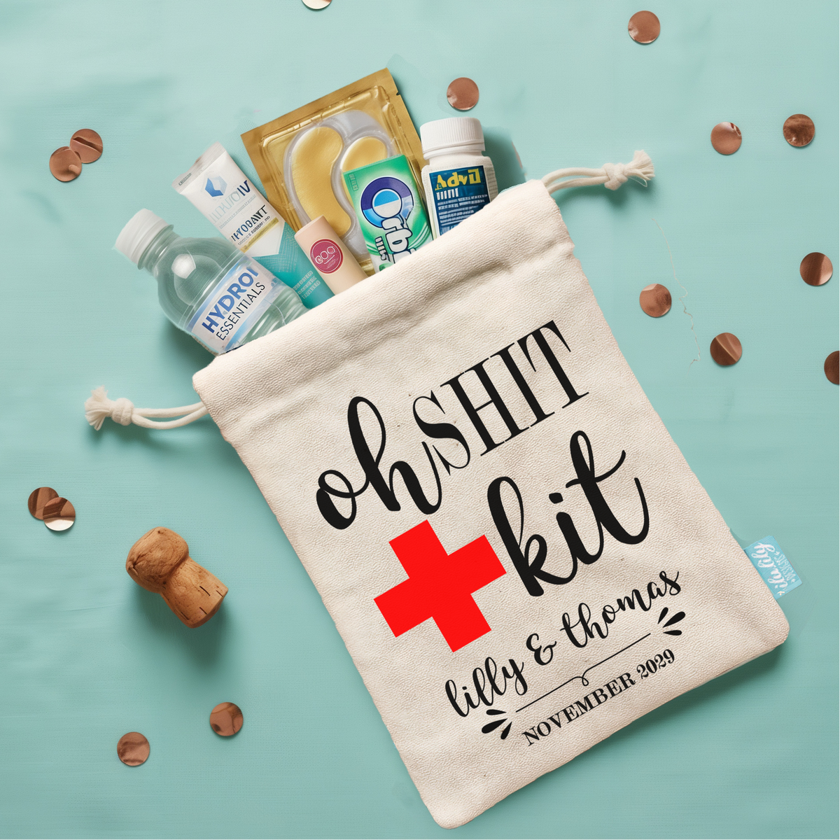 Wedding Hangover Favor Bag | Oh Shit Kit
