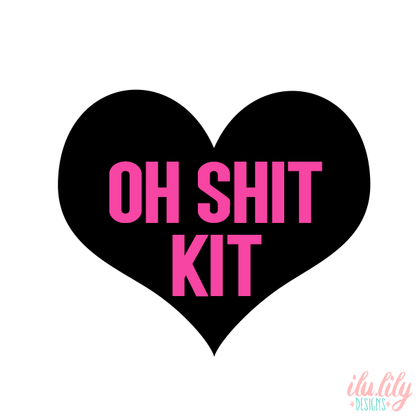 Oh Shit Kit Heart | Bachelorette Party Oh Shit Kit Favor Bag