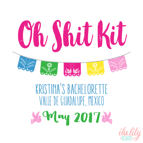 Mexico Personalized Party Favor Bag for Bachelorette Parties by Ilu.Lily