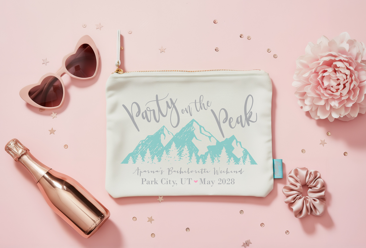 Personalized Canvas Makeup Bag for Bachelorette Parties by Ilu.Lily