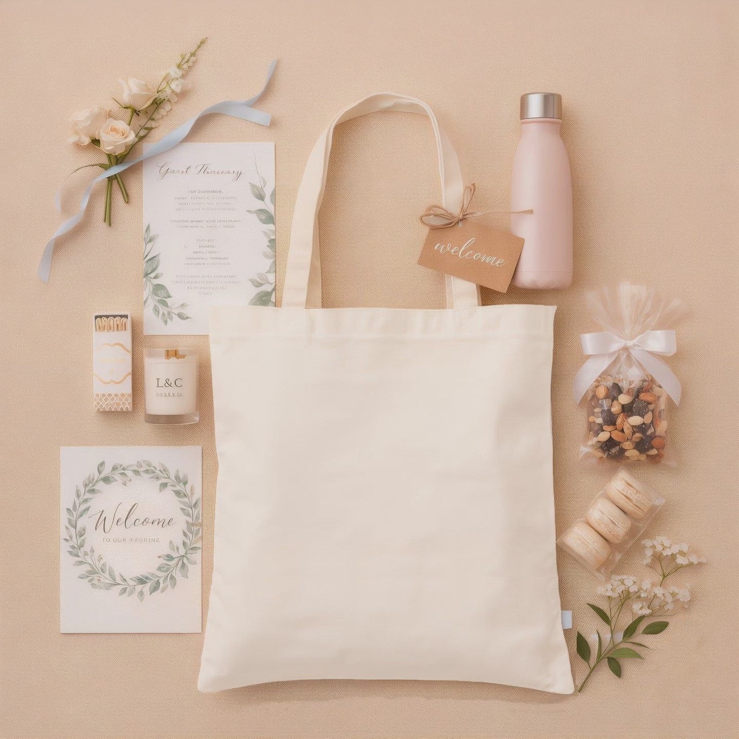Destination Wedding Welcome Tote Bag | State Map