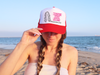Red Bachelorette Party Trucker Hat | Custom Bachelorette Party Hat with Photo