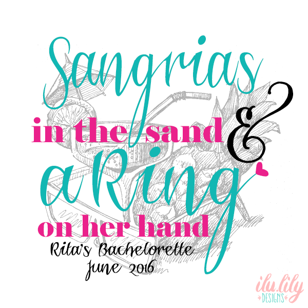 Personalized Canvas Tote Bag for Bachelorette Parties by Ilu.Lily