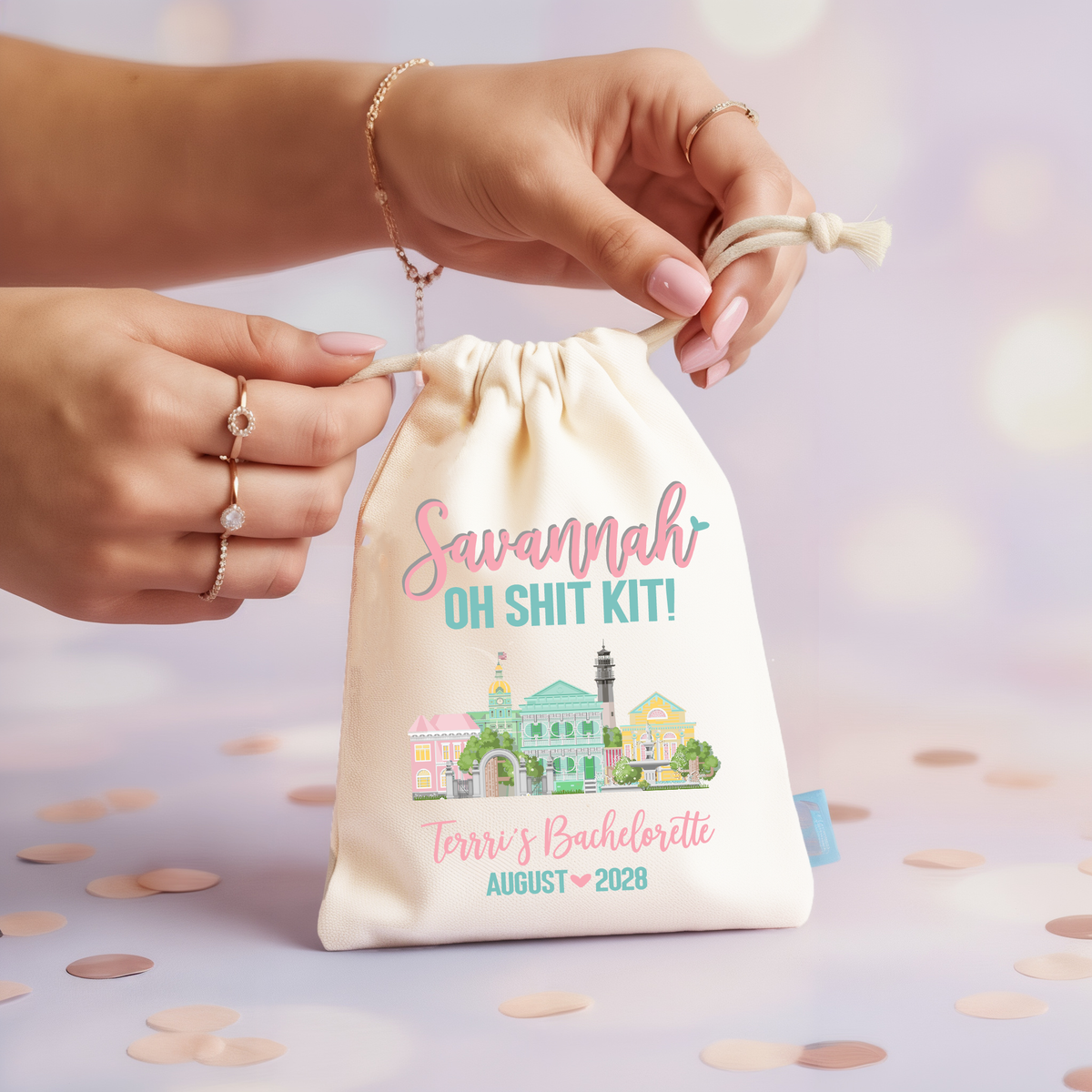 Bachelorette Party Savannah Favor Bag | Savannah, GA Oh Shit Hangover Kit