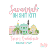 Bachelorette Party Savannah Favor Bag | Savannah, GA Oh Shit Hangover Kit