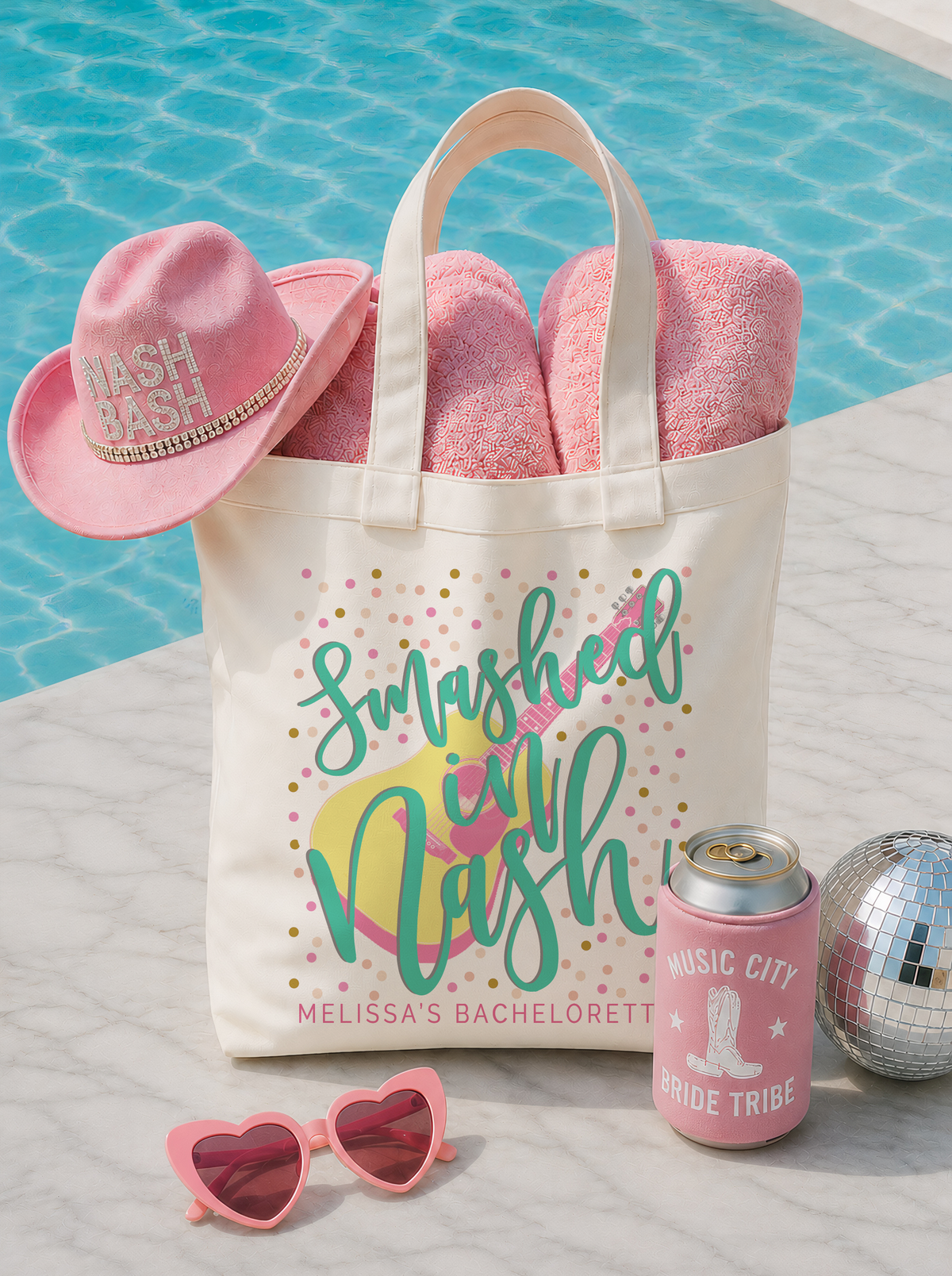 Bachelorette Party Nashville Tote Bag | Smashed in Nash